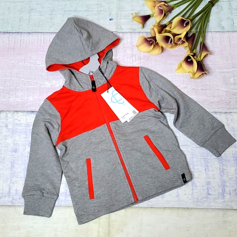 NWT Kid's Satva Organic Activewear Full Zip Hoodie